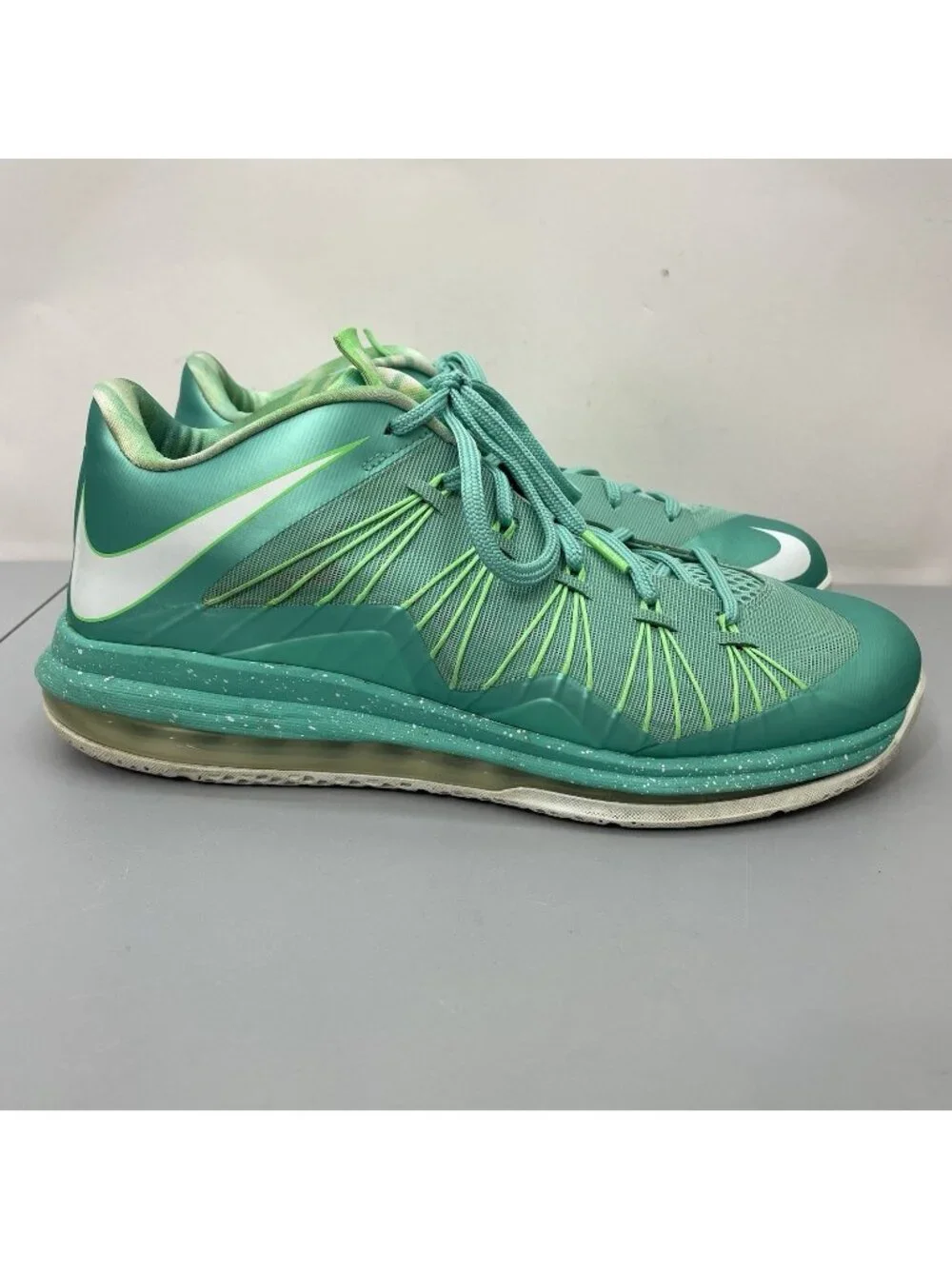 Nike Air Max LeBron 10 Low‎ Easter Sneakers Shoes Basketball Green Mens 11.5